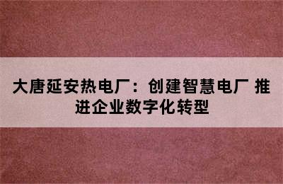 大唐延安热电厂：创建智慧电厂 推进企业数字化转型